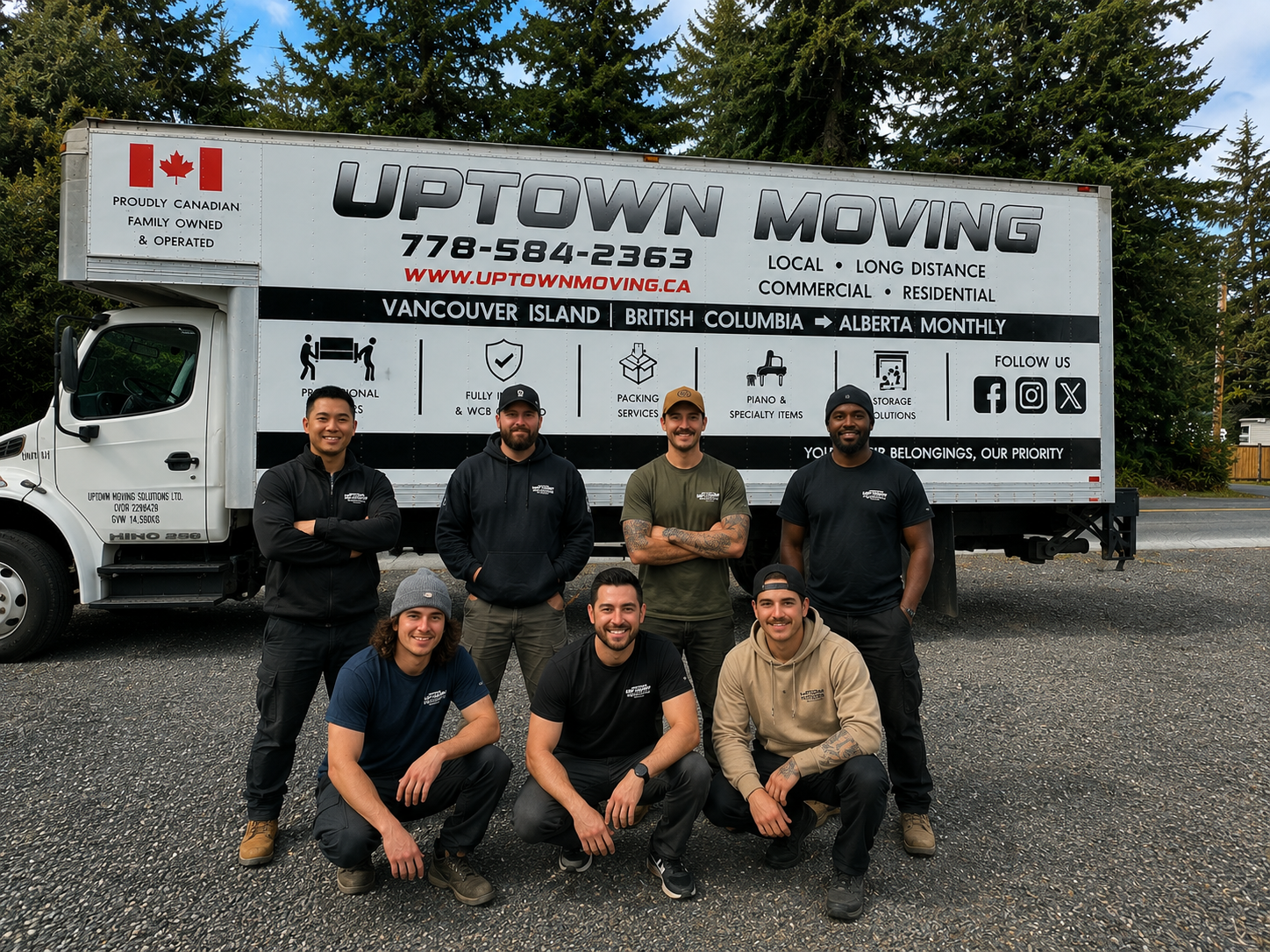 Uptown Moving truck and professional movers serving Sooke, BC