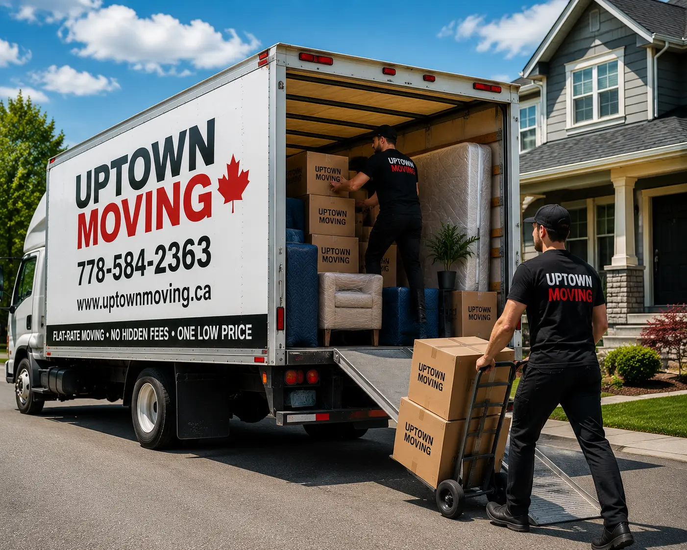 Uptown Moving crew loading a residential move in Greater Victoria